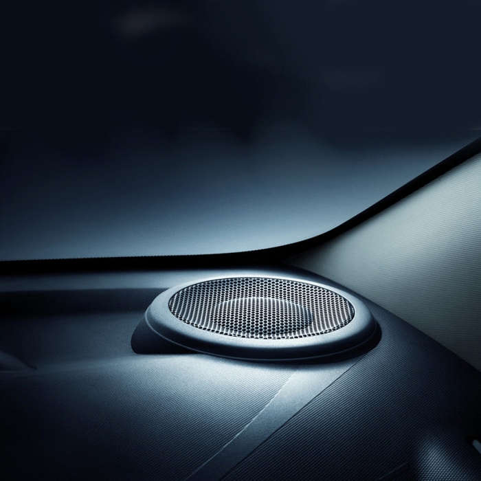 8 inch Car Auto Metal Mesh Black Round Hole Subwoofer Loudspeaker Protective Cover Mask Kit with ...