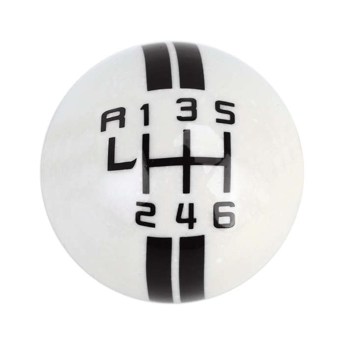 Universal Vehicle Ball Shape Modified Resin Shifter Manual 6-Speed Left-R Gear Shift Knob(Black)