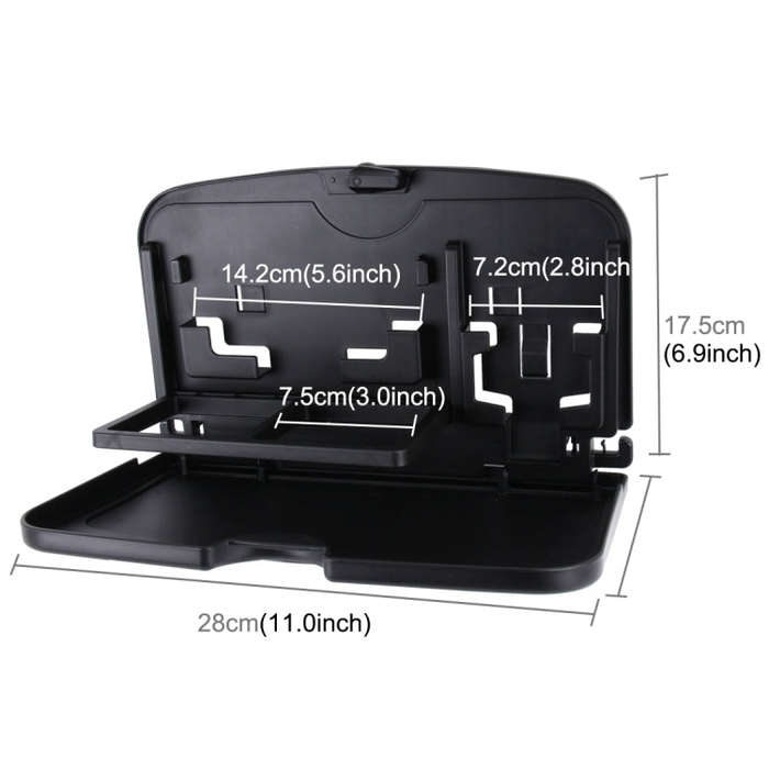 SHUNWEI SD-1509 Car Auto Back Seat Folding Table Drink Food Cup Tray Holder Stand Desk Multi-purp...