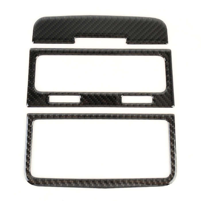 3 PCS Car Carbon Fiber Rear Air Outlet Decorative Sticker for Volkswagen Touareg 2011-2018