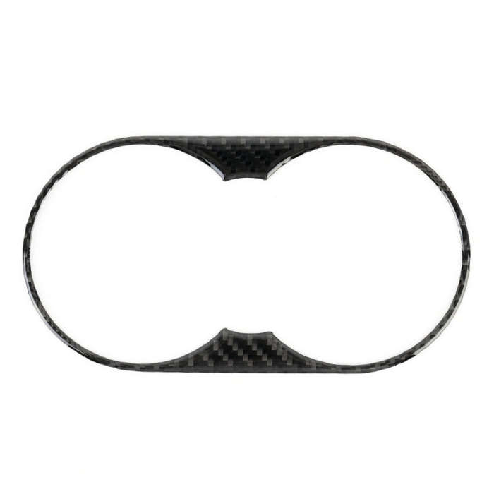 Car Carbon Fiber Rear Armrest Water Cup Holder Panel Decorative Sticker for Volkswagen Touareg 20...