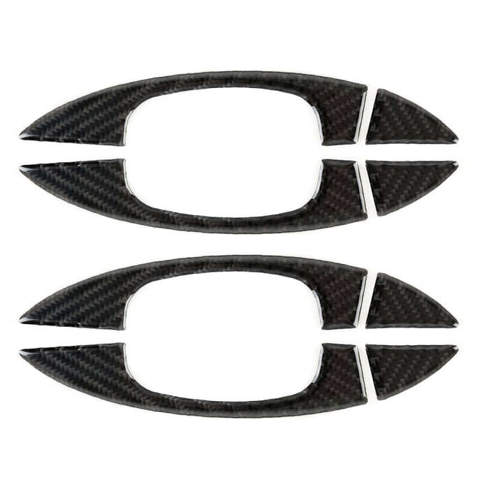 8 PCS Car Carbon Fiber Door Inner and Outer Handle Panel Decorative Sticker for Volkswagen Touare...