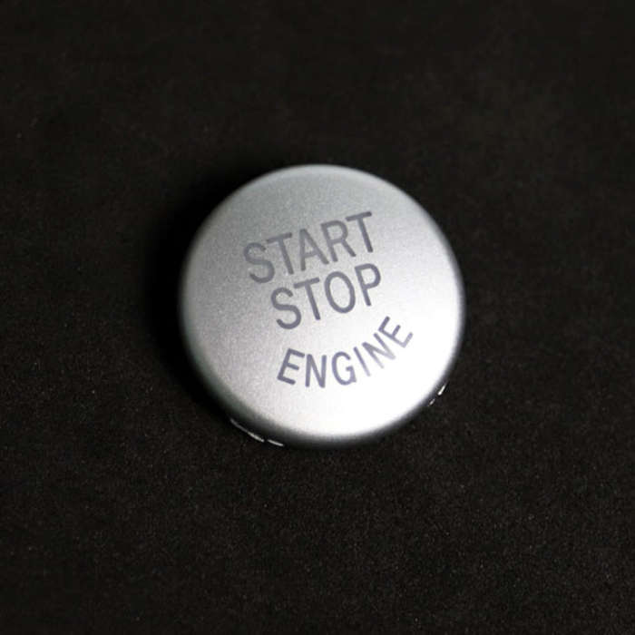 Car Engine Start Key Push Button Cover for BMW E90 Chassis (Silver)