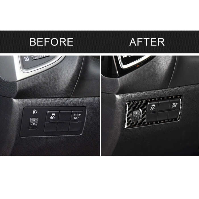 Car Carbon Fiber Headlight Adjustment Frame Decorative Sticker for Mazda Axela 2014 / 2017-2018, ...