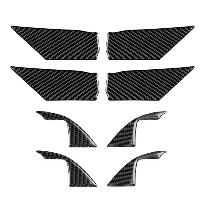 8 in 1 Car Carbon Fiber Door Inner Handle Wrist Panel Decorative Sticker for Toyota Eighth Genera...
