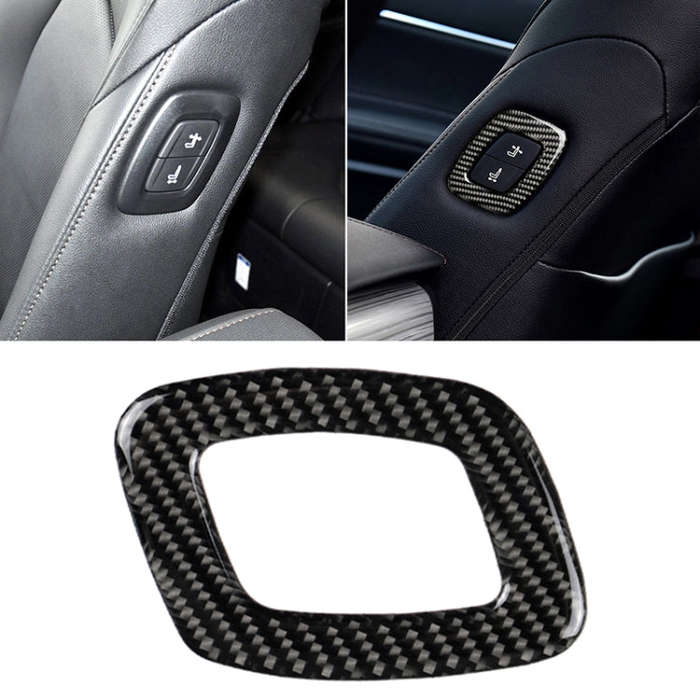 Car Carbon Fiber Seat Adjustment Decorative Sticker for Toyota Eighth Generation Camry 2018-2019,...