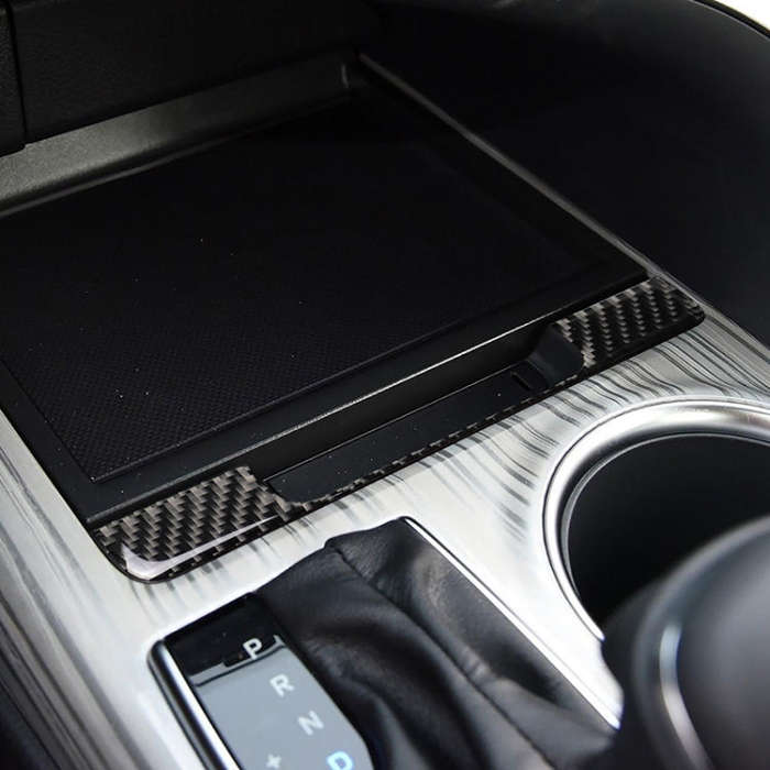 Car Carbon Fiber Storage Box Frame Decorative Sticker for Toyota Eighth Generation Camry 2018-2019