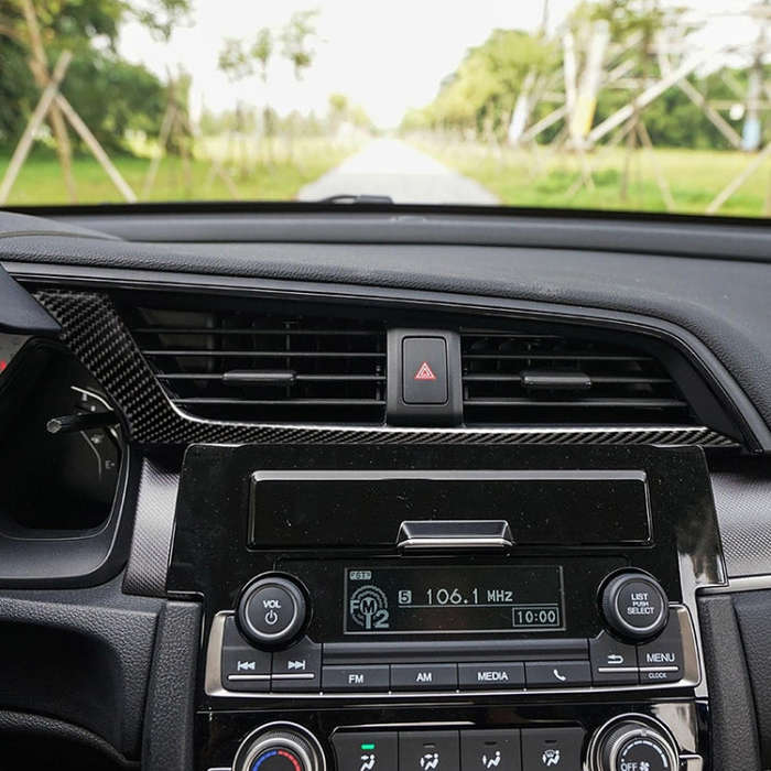 Car Carbon Fiber Central Control Air Outlet Below Decorative Sticker for Honda Tenth Generation C...