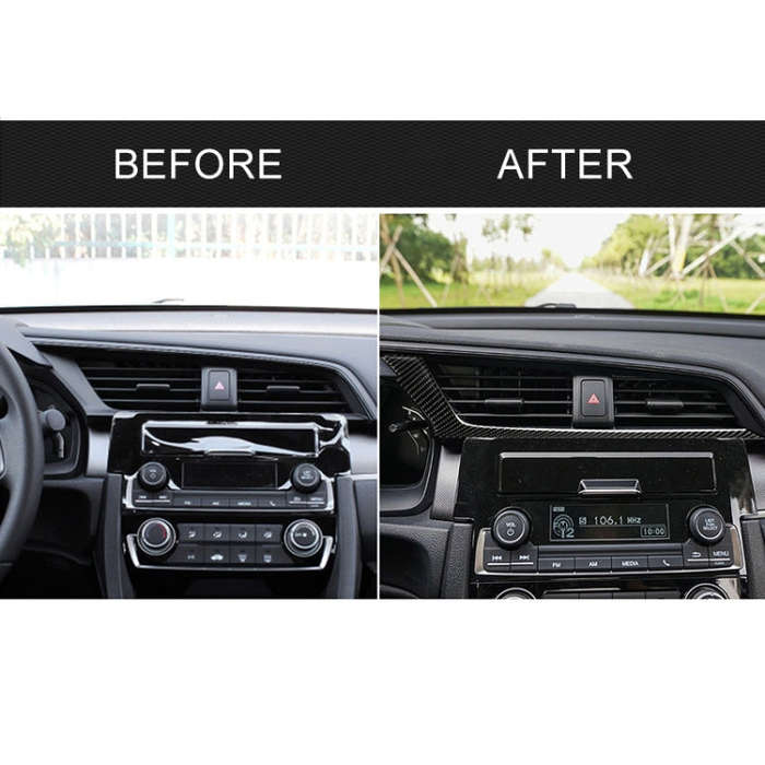 Car Carbon Fiber Central Control Air Outlet Below Decorative Sticker for Honda Tenth Generation C...