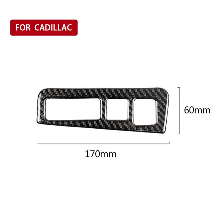 Car Carbon Fiber Headlight Switch Frame Decorative Sticker for Cadillac XT5 2016-2017, High Versi...
