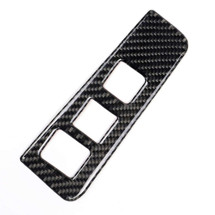 Car Carbon Fiber Headlight Switch Frame Decorative Sticker for Cadillac XT5 2016-2017, Low Versio...