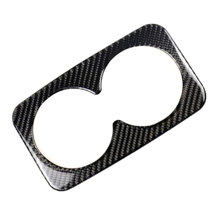 Car Carbon Fiber Rear Armrest Water Cup Decorative Sticker for Cadillac XT5 2016-2017
