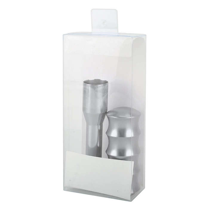 Universal Car Twisted Pattern Gear Head Gear Shift Knob (Silver)