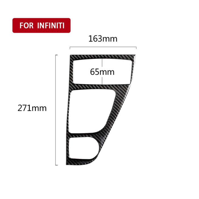 Car Left Drive Carbon Fiber Gear Shift Decorative Sticker for Infiniti Q50 / Q60 2014-2020