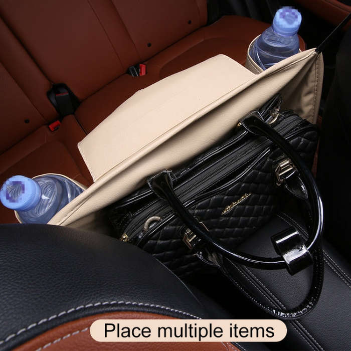 Car Front Seat Hanging Bag Paper Towel / Water Cup Storage Bag(Red)