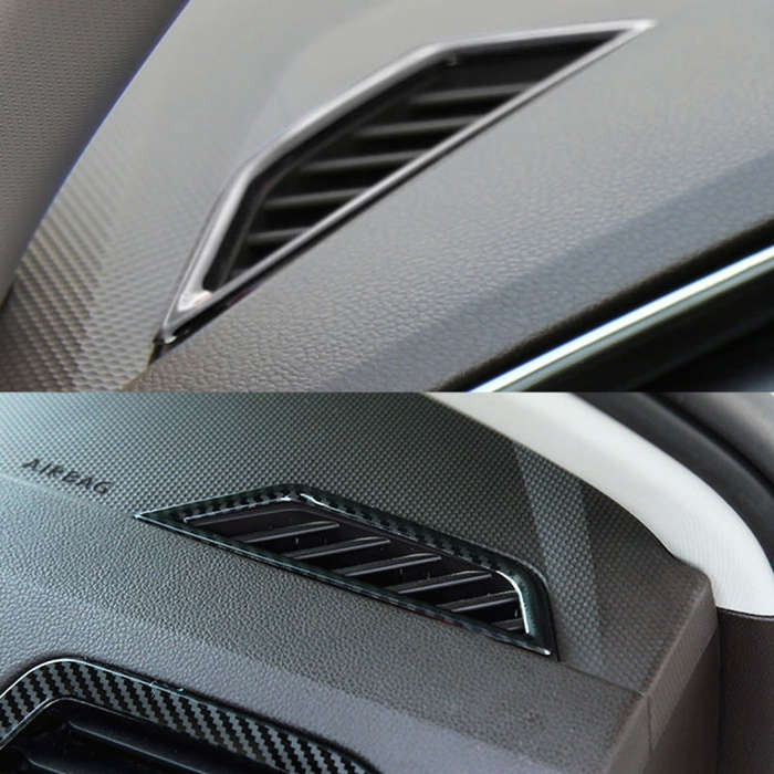 Car Carbon Fiber Dashboard Air Outlet Frame Decorative Sticker for Volkswagen Tiguan L