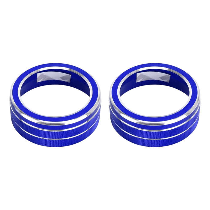 2 PCS Car Aluminum Alloy Air Conditioner Knob Case for Toyota RAV4 / Wildlander (Blue)