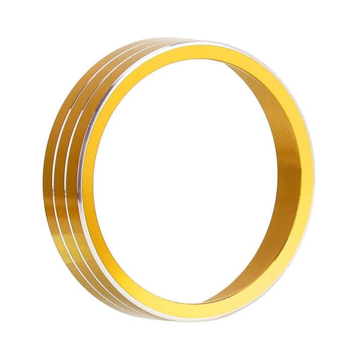 8 PCS Car Aluminum Alloy Air Conditioner Knob Case and Base for Honda XR-V (Gold)