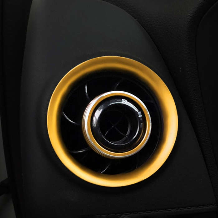 8 PCS Car Aluminum Alloy Air Conditioner Knob Case and Base for Honda XR-V (Gold)