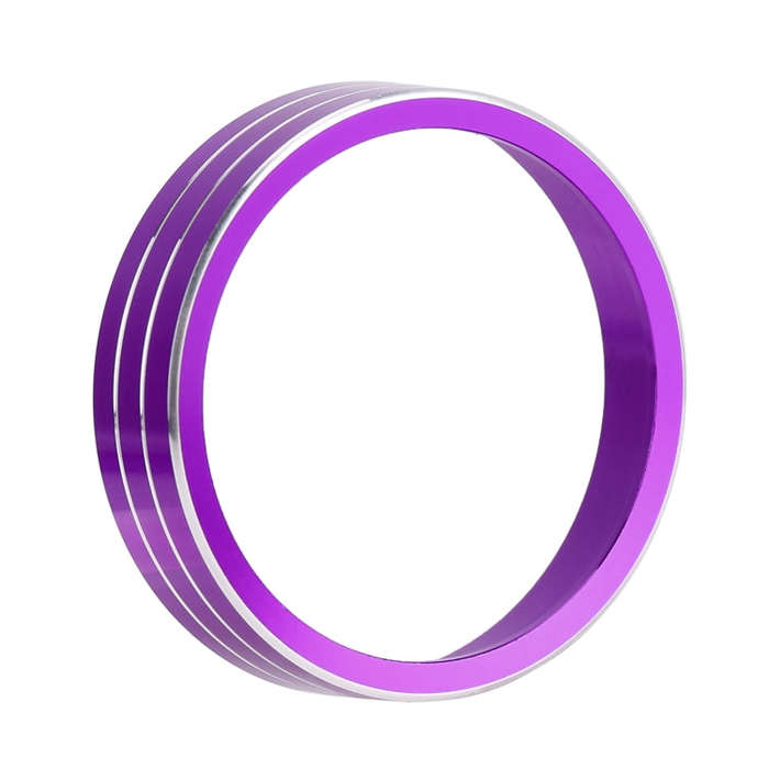 8 PCS Car Aluminum Alloy Air Conditioner Knob Case and Base for Honda XR-V (Purple)