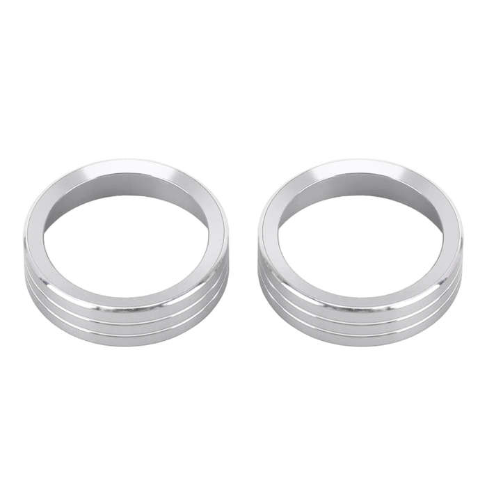 2 PCS Car Metal Air Conditioner Knob Case for Nissan X-TRAIL (Silver)