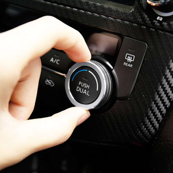 2 PCS Car Metal Air Conditioner Knob Case for Nissan X-TRAIL (Silver)