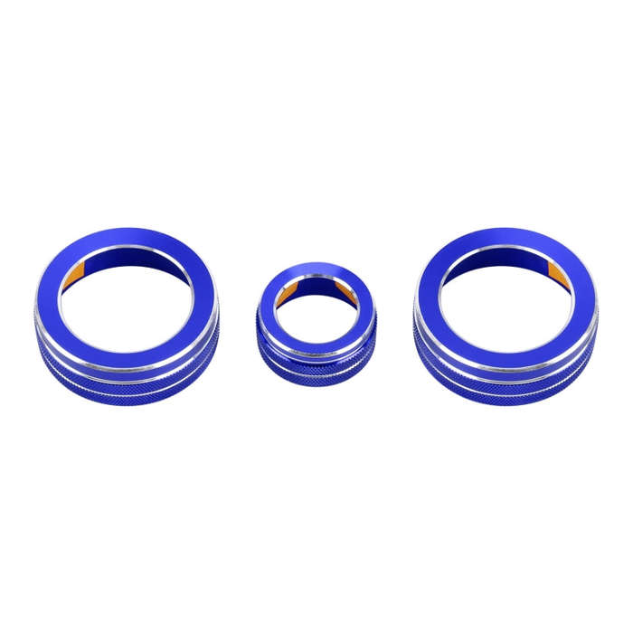 3 PCS Car Metal Air Conditioner Knob Case for Honda CR-V 2017(Blue)
