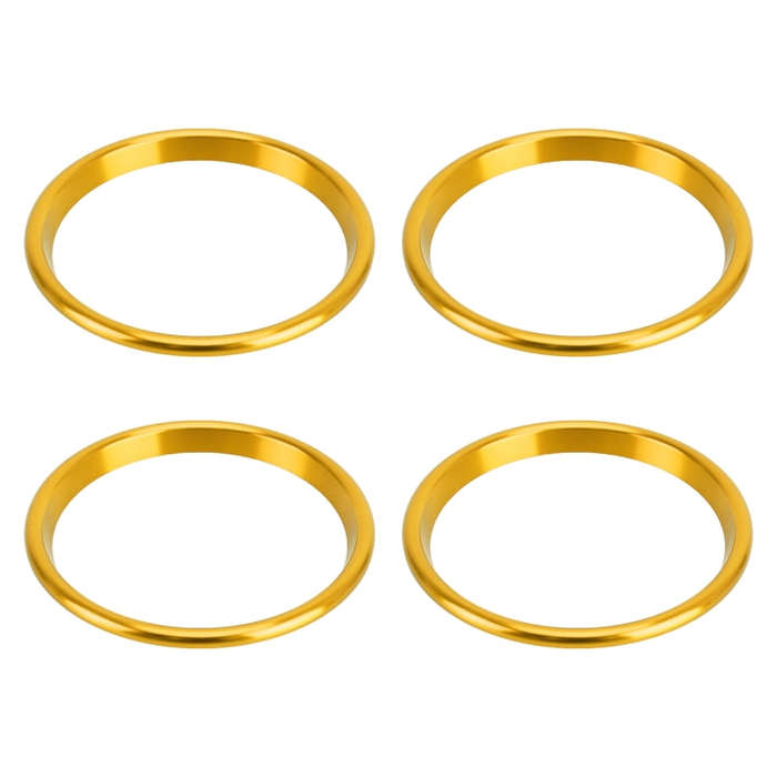 4 PCS Car Metal Air Outlet Decorative Outside Ring for Audi A3 / S3 / Q2L (Gold)