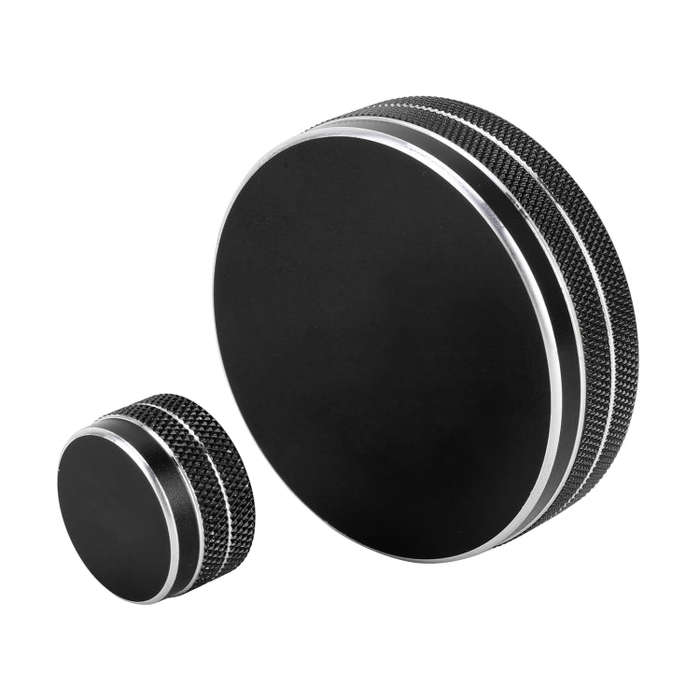 2 PCS Car Metal Central Control Knob Case for Cadillac (Black)