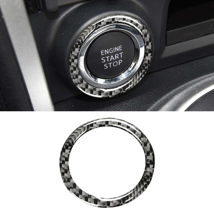 Car Carbon Fiber One-button Start Decorative Sticker for Subaru BRZ / Toyota 86 2013-2017, Left a...