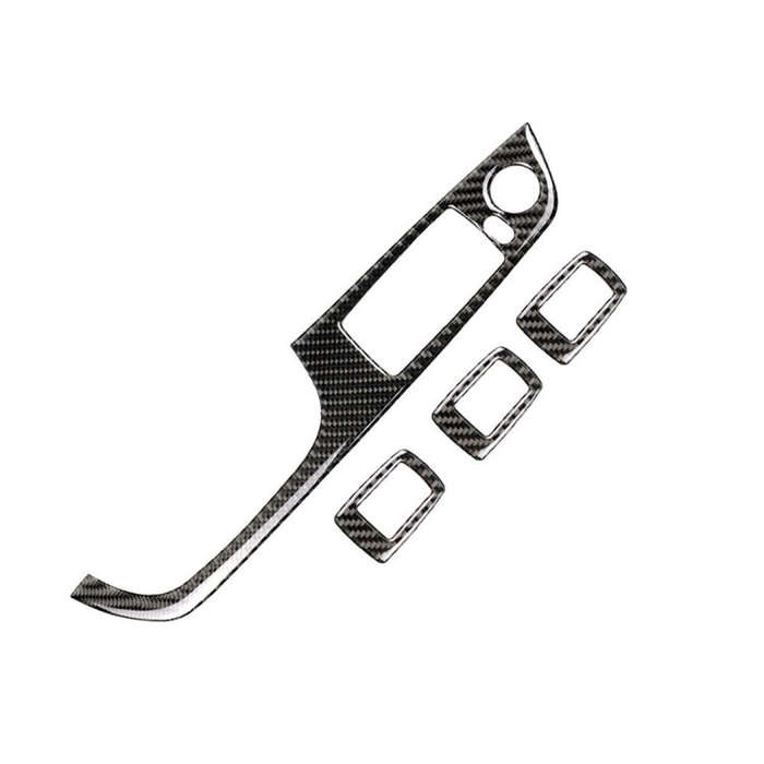4 PCS Carbon Fiber Car Left Driving Lifting Panel Decorative Sticker without Folding for BMW E90 ...