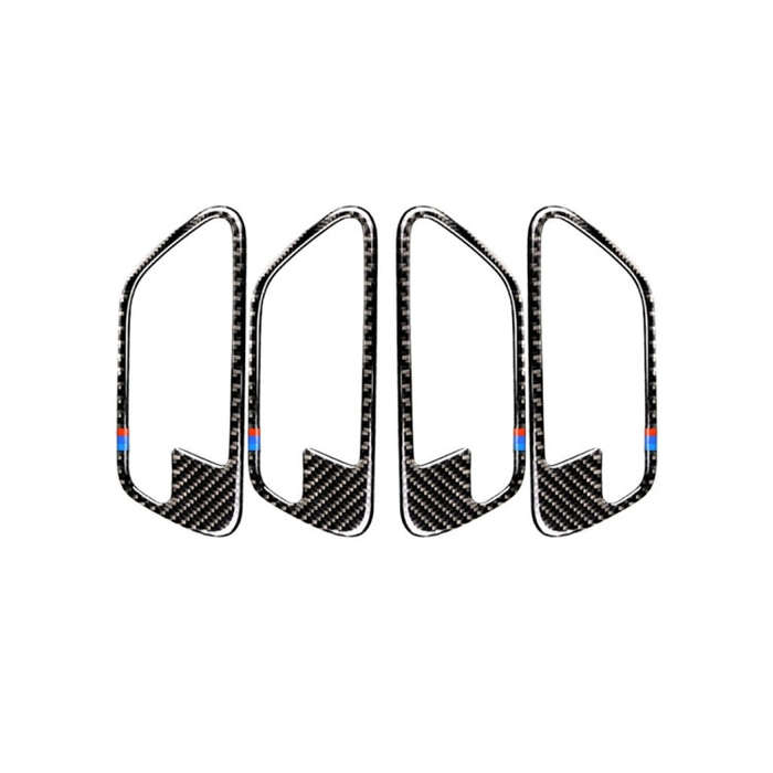 Three Color Carbon Fiber Car Door Bowl Decorative Sticker for BMW F30 2013-2018 / F34 2013-2017