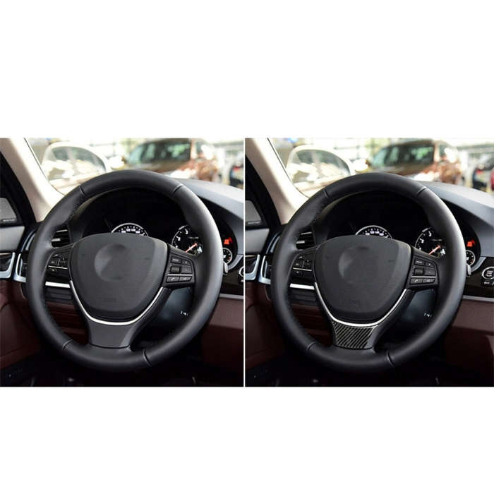 A Edition Carbon Fiber Car Small Steering Wheel Decorative Sticker for BMW 5 Series F10 F18 2011-...