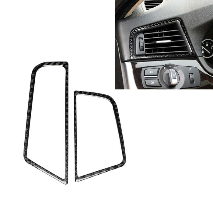 Carbon Fiber Car Side Air Outlet Frame Decorative Sticker for BMW 5 Series F10 2011-2017,Sutible ...