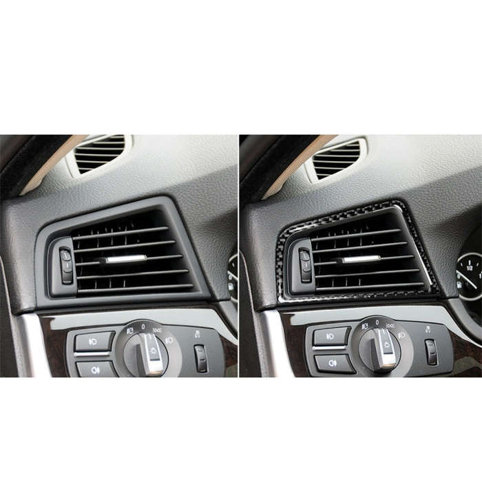 Carbon Fiber Car Side Air Outlet Frame Decorative Sticker for BMW 5 Series F10 2011-2017,Sutible ...