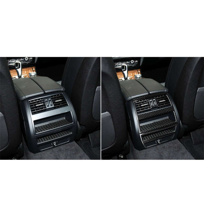 Carbon Fiber Car Rear Air Outlet Frame Decorative Sticker for BMW 5 Series F10 2011-2017