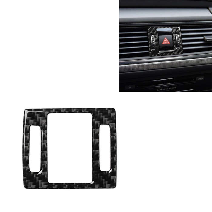 Car Carbon Fiber Warning Light Decorative Sticker for Audi A6 S6 C7 A7 S7 4G8 2012-2018, Left and...
