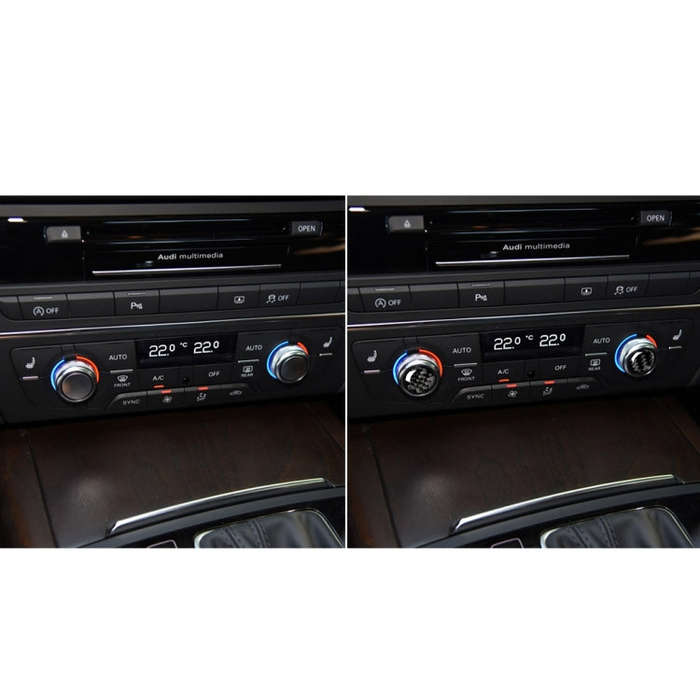 Car Carbon Fiber Air Conditioning Button Decorative Sticker for Audi A6 S6 C7 A7 S7 4G8 2012-2018...