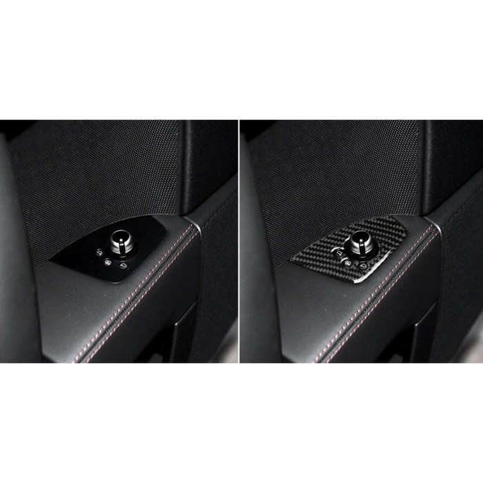Car Carbon Fiber Door Button Decorative Sticker for Audi TT 8n 8J MK123 TTRS 2008-2014, Left Driv...