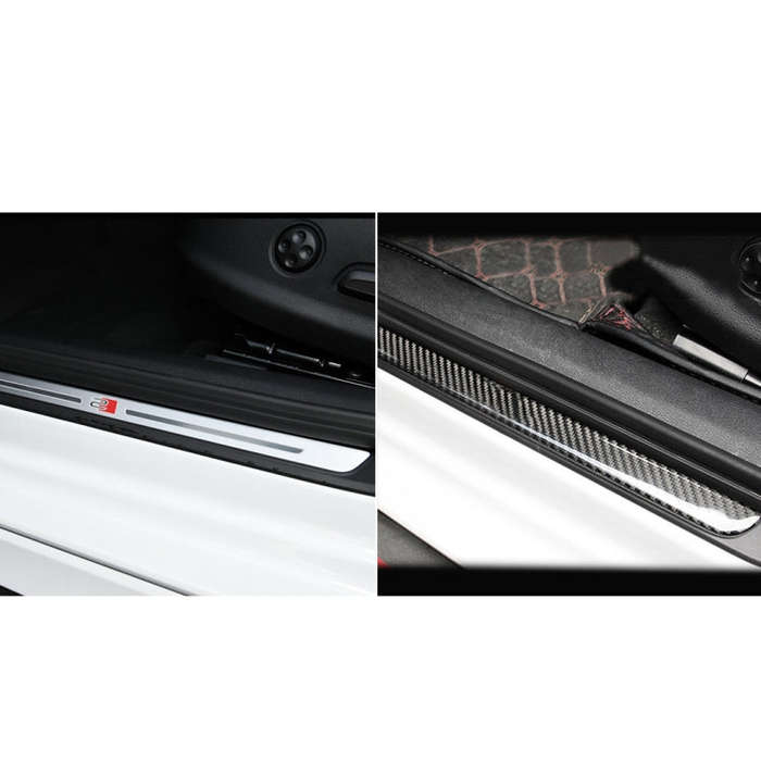 Car Carbon Fiber Threshold Decorative Sticker for Audi A3 2014-2019, Left and Right Drive Universal