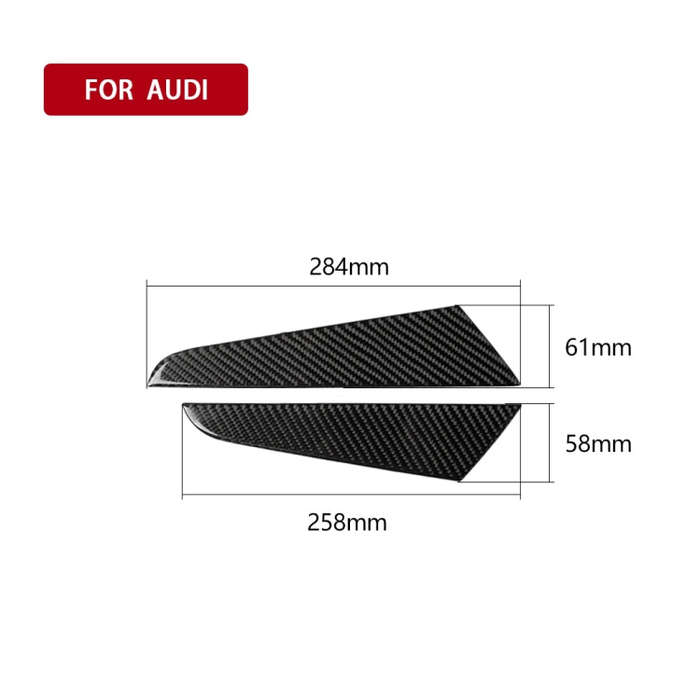 Car Carbon Fiber Gear Shift Position Side Panel Decorative Sticker for Audi A3 2014-2019, Left Drive