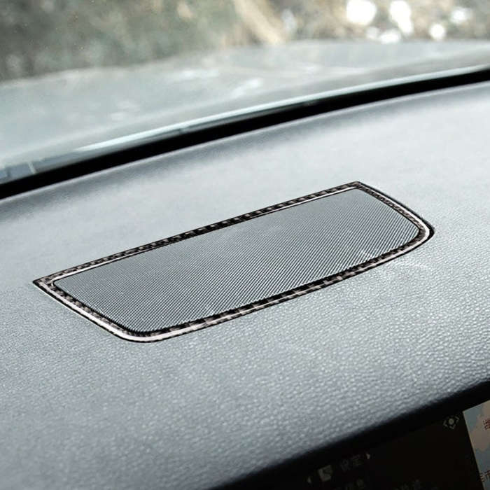 Car Carbon Fiber Solid Color Dashboard Horn Frame Decorative Sticker for BMW E70 X5 / E71 X6 2008...