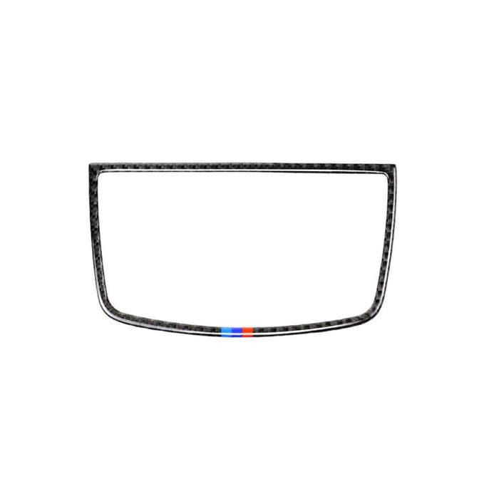 Car Carbon Fiber Tricolor Dashboard Horn Frame Decorative Sticker for BMW E70 X5 / E71 X6 2008-20...