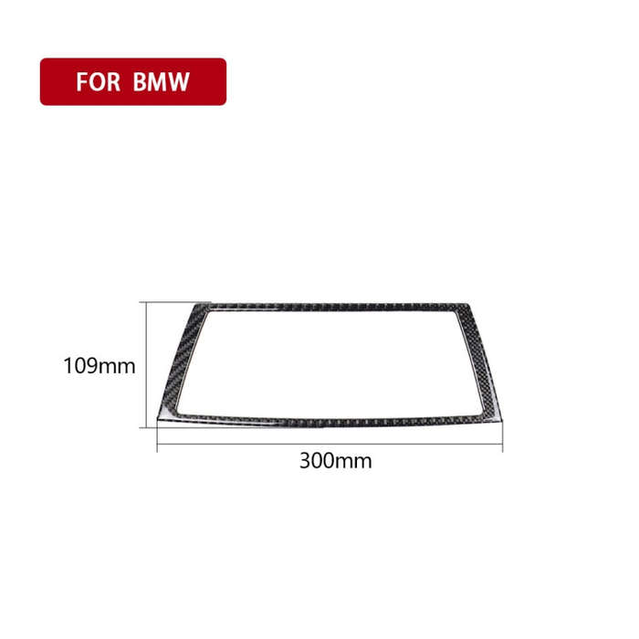 Car Carbon Fiber Solid Color Navigation Frame Decorative Sticker for BMW E70 X5 / E71 X6 2008-201...