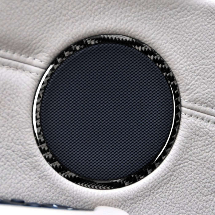 4 in 1 Car Carbon Fiber Solid Color Horn Ring Decorative Sticker for BMW 2008-2013 E70 / 2008-201...