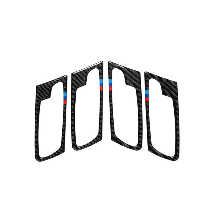4 in 1 Car Carbon Fiber Tricolor Door Handle Decorative Sticker for BMW 2008-2014 X5 E70 / E71, L...