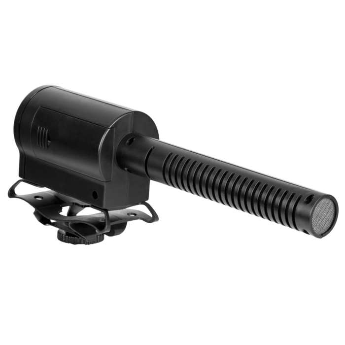 BOYA BY-DMR7 Shotgun Condenser Broadcast Microphone with LCD Display & Integrated Flash Recorder ...