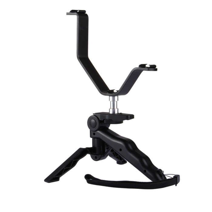 Smartphone Live Broadcast Bracket Grip Folding Tripod Holder Kits with 2x Phone Clips , For iPhon...