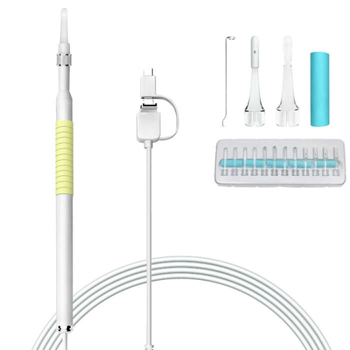 I98 1.3 Million HD Visual Earwax Clean Tool Endoscope Borescope with 6 LEDs, Lens Diameter: 5.5mm...