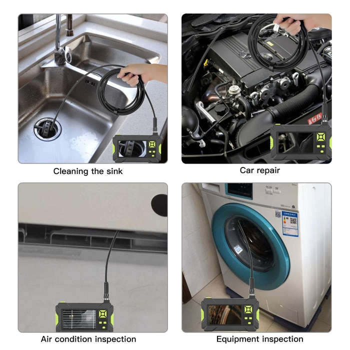 P30 8mm IP67 Waterproof 4.3 inch HD Portable Endoscope Hard Cable Industrial Endoscope, Cable Len...